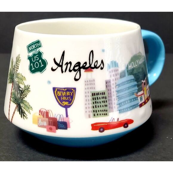 Los Angeles Coffee Mug Tea Cup LA Landmark Porcelain Vibrant Color Grace Teaware - Picture 6 of 9
